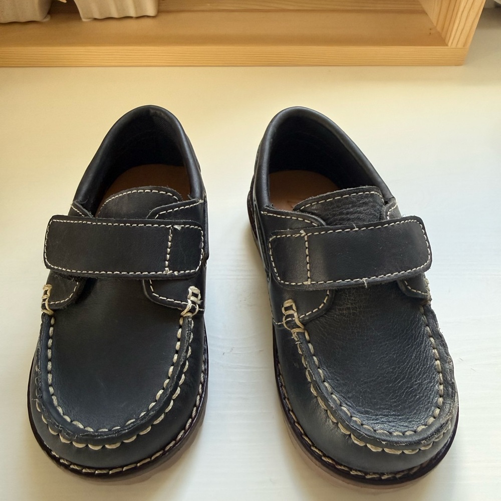 Kids  Leather Velcro Dress Loafers